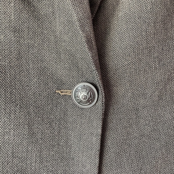 Kenneth Cole Select Brown Herringbone Lined Blazer Size S - Picture 4 of 5
